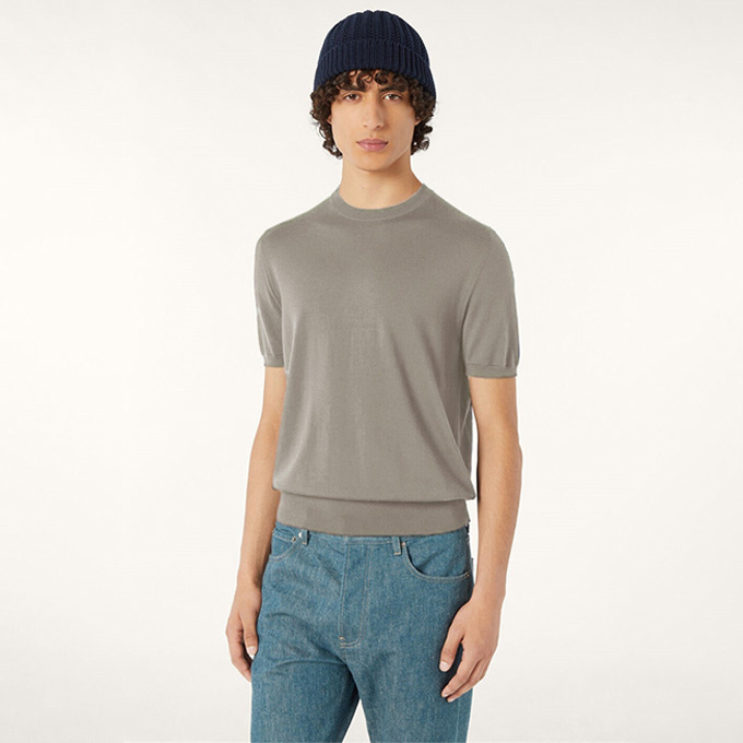 loro piana icewish wool crew-neck knit t-shirt